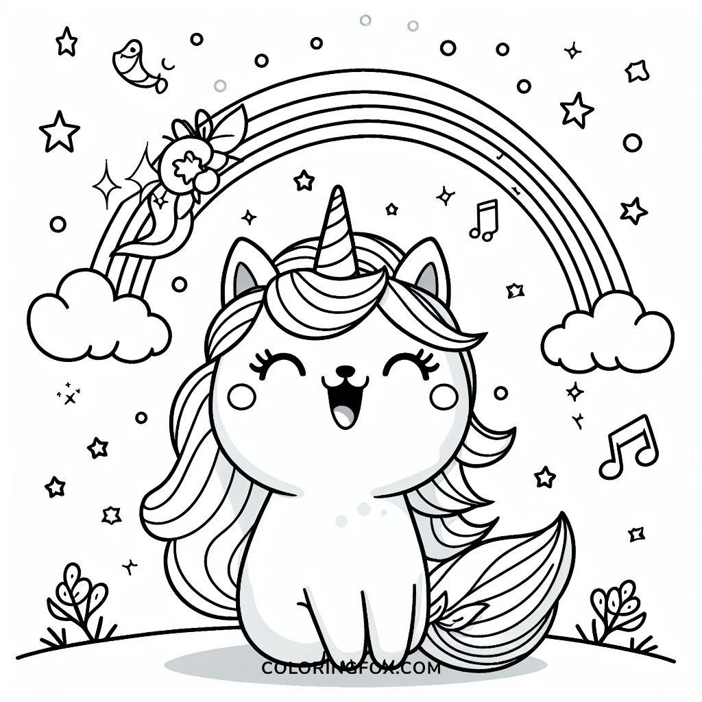 Joyful unicorn cat coloring page - coloringfox.com (43)